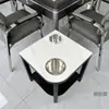 Mesa de Mahjong Tampo de Rocha Mesa de Centro Suporte de Chá Sala de Xadrez e Cartas Mesa de Chá Mesa de Centro Especial para Xadrez e Cartas Salão de Mahjong Suporte de Xícara de Chá de Alta Qualidade
