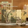 Rolo de tinta tela oriental marcador de página estilo antigo caligrafia pintura famosa livro de leitura de estudante marca de página maré nacional clássico presente criativo
