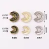 Botones de Abrigo de Capas Cosidos a Mano con Forma de Luna Estilo Chanel Ropa Gabardina Suéter Tejido Botones Metálicos