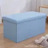 Taburete de Almacenamiento Taburete de Almacenamiento para Sentarse Taburete Rectangular para Cambiarse los Zapatos Otomana Taburete de Sofá Pequeño Silla Doméstica Caja de Almacenamiento Plegable