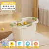 Cubo de Almacenamiento Cubeta Gruesa para Baño de Bebé Asiento para Bebé Plástico Grueso Cubeta de Baño Gruesa Tina Cubo Grande de Almacenamiento para Niños