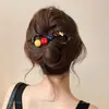 Pinza para el Cabello Retorcida con Flor de Perlas y Pedrería Mariposa para Mujer, Nuevo Estilo 2026 Pinza de Garra para Recogido, Pasador Recto