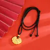 Colar Banhado a Ouro com Design de Flores e Pássaros e Corrente de Corda, Estilo Chinês, Elegante e Versátil para Mulheres, Fornecedor de Joias Atacadistas de Yiwu