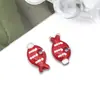 Acero Inoxidable Esmalte Anti-Goteo Vida Marina Pez Pequeño Lindo Colgante DIY Collar Pendiente Encanto Accesorios de Joyería
