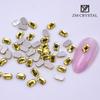 Nova Arte Do Prego Amarelo Dourado Em Forma De Broca Net Vermelho Fundo Plano Em Forma De Broca Fundo De Ouro Broca Nail Art Broca Ornamentos Strass