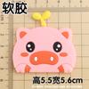 Bean Sprout Pig Cartoon Soft Adhesive Patch Cute Piglet Mobile Phone Shell DIY Acessórios Colar Couro Caso Acessórios Borracha Pó Pig Pig