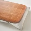 Funda de almohada de bambú de doble cara para verano, funda de almohada de ratán, tapete de almohada fresco para verano, almohadilla de almohada de bambú individual/doble