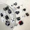 Cuentas sueltas de aleación con forma de oso de viento, estilo fragante, serie en blanco y negro, para collar, pulsera y accesorios hechos a mano