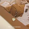 Collar de Luna de Color Fantasma Estilo Coreano Amor Ins Avanzado Lujo Ligero Super Brillante Superpuesto Cadena de Clavícula Dulce y Suave Francesa