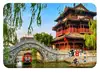 Ímãs de Geladeira Magnéticos Macios Realistas da Cidade Antiga de Hexia em Huaian, Parque Xiwu, Adesivos Magnéticos do Marco Xiaohu, Produtos Culturais Turísticos de Jiangsu