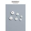 Plata de ley s925 superficie lisa geométrica superficie brillante cuentas espaciadoras de disco material para accesorios de pulsera de cuerda trenzada hecha a mano DIY