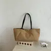 Bolsa de Lona de Verano 2026 Idaho para Mujer, Piel de Oveja Capa Superior, Correa de Hombro Delgada, Bolso Minimalista de Gran Capacidad para el Hombro para Viajar