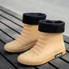 Botas de Lluvia para Hombres y Mujeres, Zapatos Impermeables Casuales Versátiles de Caña Corta, Terciopelo, Cálidos, Antideslizantes, Resistentes al Desgaste, Cómodos, Botas de Lluvia Exteriores, Exportación