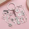 Mezcla 20 Herramientas de Costura Tijeras Lana Hierro Máquina Aleación Accesorios para Joyería Colgante DIY Collar Pulsera Colgante