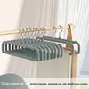 Cabide de Roupas Flocado Sem Costura Novo Estilo Organizador Multifuncional Cabide de Roupas Flocado Antiderrapante Suporte de Roupas Plástico para Seco e Molhado