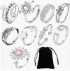 Anillo Giratorio de Plata Tailandesa para la Ansiedad Anillo para el Dedo Índice Multi-Círculo Cuentas de Transferencia Auspicioso Transferencia Moda Coreana Regalo para Novia