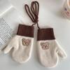 Guantes de invierno para niños y niñas Bebés niños y niñas Lindo rostro sonriente Cálido invierno para niños forrado de vellón Cuello de punto