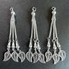 Metal de Aleación Colgante de Hoja con Borla Accesorios para Joyería DIY Cadena de Cuentas para Pulsera Colgante de Joyería Colgante Hecho a Mano
