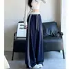 [Exclusivo para o Sudeste Asiático] Calça Esportiva Retrô Feminina, Calça Larga Solta de Primavera e Outono, Calça de Moletom Color Block Estilo Preguiçoso