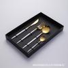 Vajilla nórdica portuguesa de acero inoxidable, estilo occidental, para hotel, con cuchillo y tenedor para carne, cuchara y cuchara de postre, juego de regalo de cuatro piezas