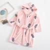 Albornoz infantil otoño e invierno Nuevo pijama infantil de franela para niños y niñas niños polar coral doble cara ropa de hogar polar