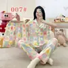 Pijama de mujer para otoño e invierno, conjunto de tres piezas de algodón nube, ropa de casa, estilo lindo y dulce de estudiante 2026