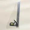 Regla de Ángulo Móvil Horizontal de Acero Inoxidable Regla de Ángulo Combinada Móvil Herramienta de Medición para Ingeniería Civil Regla Ajustable de 300 mm
