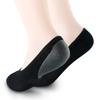Venta directa de fábrica: calcetines tobilleros antigrietas de gel negro, invisibles, para todo el pie, antigrietas, de gel para el talón.