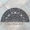 Alfombrilla de suelo de hierro fundido retro felpudo felpudo raspador de zapatos cepillo para zapatos adornos de decoración de puerta frontal de jardín de villa de hierro