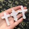 Pendente Cruz de Jade Branco Afegão de Fábrica para Homens e Mulheres Pingente de Jade Branco Suave Pingente de Renda de Jade Venda por Atacado
