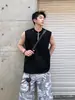 Chaleco de Verano con Diseño de Media Cremallera para Hombre Chaleco Deportivo de Fitness al Aire Libre Manga Corta Holgado Estilo Perezoso Camiseta sin Mangas