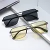 Nuevas Gafas de Sol de Nylon para Hombre Marco Cuadrado de Metal Gafas de Sol para Conducir Gafas de Sol de Nylon Resistentes a Impactos para Hombre