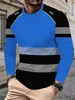 Camiseta informal de manga larga para hombre, impresa en 3D, cómoda, transpirable, de cuello redondo, versátil, para Amazon transfronterizo, Europa y EE. UU.