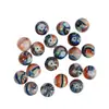 Patrón de remolino de cuentas de imitación de mármol transfronterizo cuentas sueltas agujero recto cuentas redondas cuentas con patrón floral hechos a mano DIY accesorios para pulseras de ropa