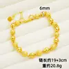 Pulsera de trébol de oro arena de Vietnam joyería para mujer que no se desvanece por mucho tiempo oro de imitación novias nuevo estilo chino cuentas de mano