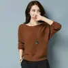 Novo Suéter de Malha Feminino 2026 com Manga Morcego, Caimento Solto, Emagrecedor, Tamanho Grande, Suéter de Manga Longa Off-Shoulder para Mulheres