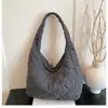 Bolsa de Lona de Algodão Transfronteiriça para Mulheres, Grande Capacidade, Nova Coleção Outono e Inverno 2026, Casual Versátil, de Ombro, sob o Braço, Bolsa Tote para Estudantes