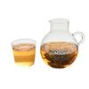 Tetera de Agua Fría, Una Olla, Una Taza, Juego de Cafetera de Vidrio Resistente al Calor Multiusos, Gran Capacidad, Calentamiento a Llama Abierta Compañero de Bebidas Heladas
