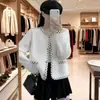 Abrigo Suéter de Imitación de Piel de Visón para Mujer, Nuevo Estilo Francés para Otoño e Invierno, Cardigan Chic de Punto Holgado, Talla Grande