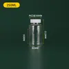 Garrafa de Boca Larga, Garrafa Plástica Transparente de Boca Larga com Tampa, Garrafa Selada para Líquidos, Frasco Dosador para Cosméticos, Frasco para Embalagem de Pó Granulado