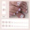 Parche para Uña del Pie 2025 Nuevo Verano Manicura Portátil Producto Terminado Parche Portátil para Uñas Puro Deseo Uña del Pie Incrustada con Diamantes