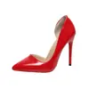 Zapatos de Mujer de Talla Grande para Comercio Exterior Europeo y Americano, Nuevo Estilo de Primavera Sexy Punta Fina Corte Lateral Slip-On Tacón de Aguja Al Por Mayor