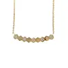 Collar de Diseño de Sonrisa de Panal 2022 para Mujer, Cadena Corta de Plata de Ley para Clavícula con Forma de Diamante, Joyería de Plata de Nicho
