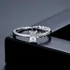 Nuevo Anillo Abierto de Moda Estilo Coreano Jinse para Mujer con Diseño Personalizado de Cadena Retorcida Irregular Anillo para Dedo Índice