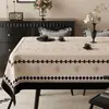 2026 Novo Estilo Luxo Leve High-End Retangular Impermeável e à Prova de Óleo Lavável Toalha de Mesa Estilo Retrô Toalha de Mesa para Mesa de Centro
