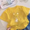 Camiseta de Verano de Algodón Puro de Manga Corta para Niñas, Moda Infantil para Bebé Holgada Nueva Top Estilo Coreano Verano Camiseta de Media Manga