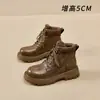 Color Lavado Retro Dr. Botas Martens para Mujer 2026 Otoño Nuevo Estilo Estilo Británico Botas Cortas para Deportes al Aire Libre Suela Gruesa Que Aumentan la Altura Botas Amarillas Grandes