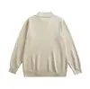 Yidao Vintage Otoño 2026 Nueva Colección: Suéter casual, de color sólido, corte holgado, cuello de gaviota, minimalista, retro