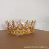 Tiara Corona de Gota de Agua de Plástico Barroca Transfronteriza Europea y Americana Accesorios para Fotografía de Boda de Novia Tiara Circular Completa para Ceremonia de Adultos