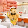 Novo Pingente de Pelúcia Urso de Skate Criativo Desenho Animado Fofo Chaveiro Estilo Vento Chaveiro para Mochila de Estudante
